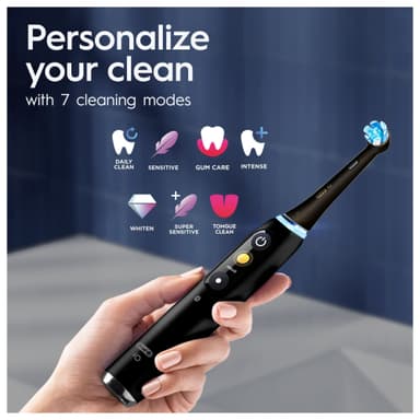 Oral-B iO9 Duo elektriske tannbørster 387149 (sort onyx/rosenkvarts)