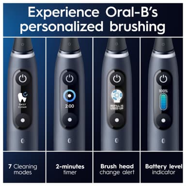 Oral-B iO9 Duo elektriske tannbørster 387149 (sort onyx/rosenkvarts)