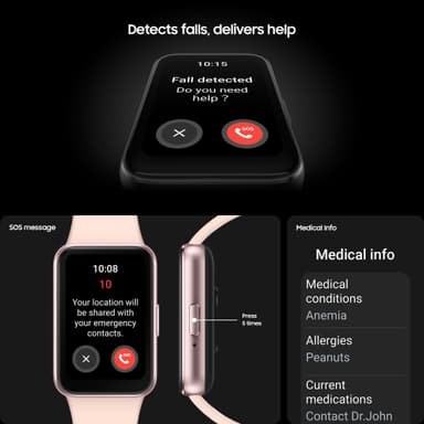 Samsung Galaxy Fit3 aktivitetsmåler (rosa gull)