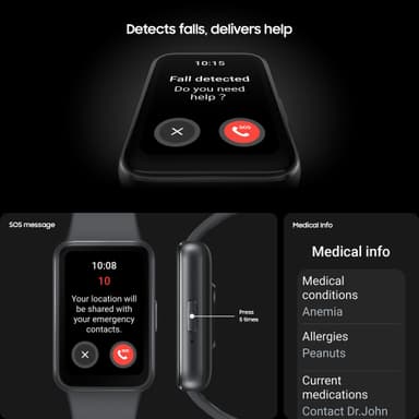 Samsung Galaxy Fit3 aktivitetsmåler (mørk grå)