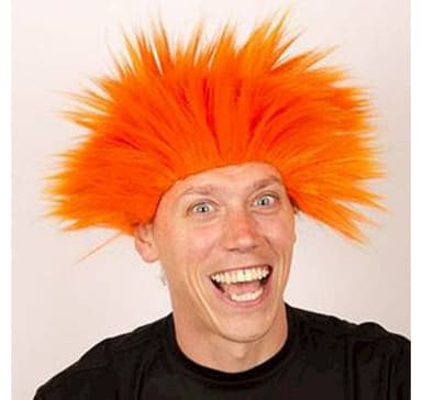 Elektrisk oransje parykk