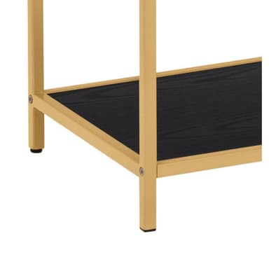 Hylle SEAFORD 77x35xH185cm, sort/gyllen