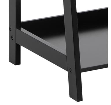 Hylle WALLY 63x40xH180cm, 5-hyller, hyllepanel og ramme: farge: svart, finish: lakkert