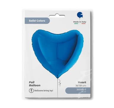 Hjerte blå ballong