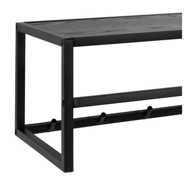 Vegghylle SEAFORD 77x28xH22cm, sort