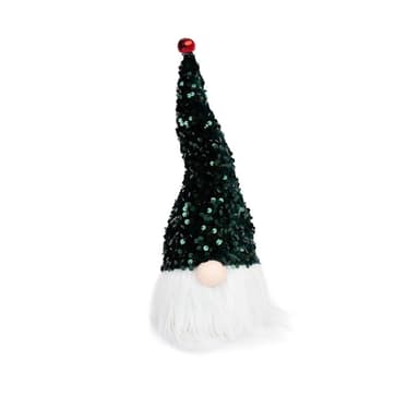 Nisse med lys BIR, grønn, H28cm