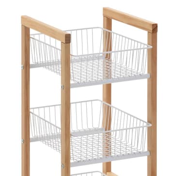 Hylle BREN 32x37xH81cm, hvit/natur