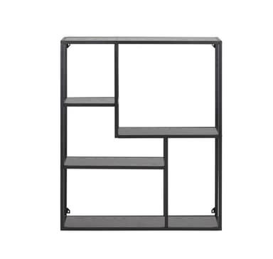 Vegghylle SEAFORD 75x20xH91cm, sort