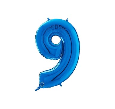 Nummer ""9"" blå
