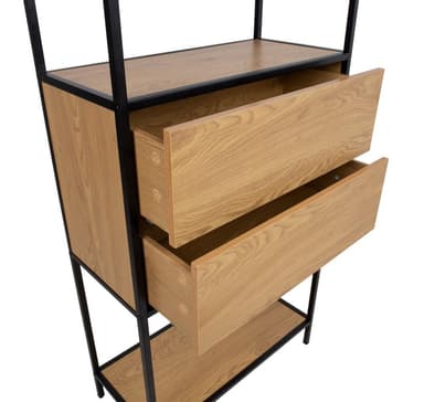 Self HEDVIG med skuff 64x30xH178cm, ask/svart
