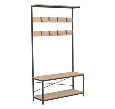 Gang selv HEDVIG 100x36xH180cm, ask/sort