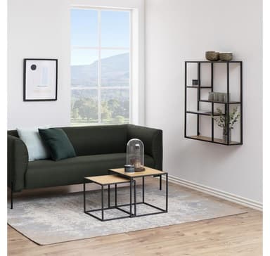 Vegghylle SEAFORD 75x20xH91cm, eik