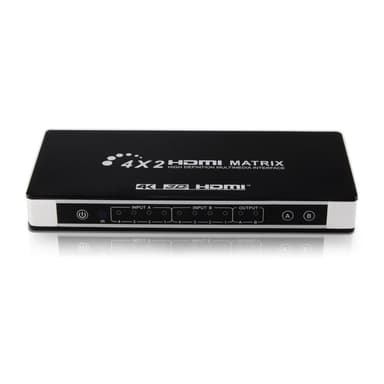 Matrisebryter HDMI 4 x 2 UHD 4K2K 3D med EDID-funksjon