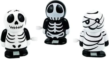 3 stk oppvikbare skjelett, Halloween-leker
