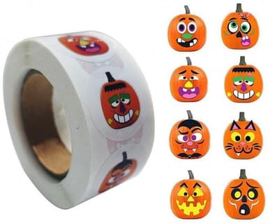 500 Halloween-klistremerker, Rull