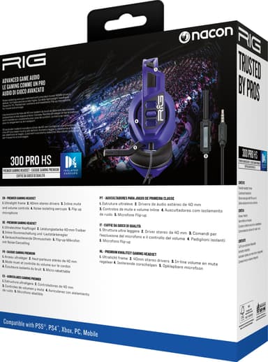 RIG 300 PRO HS gaming headset for PlayStation (lilla)