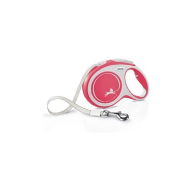 Walking leash flexi New Comfort L Ribbon 8m rød