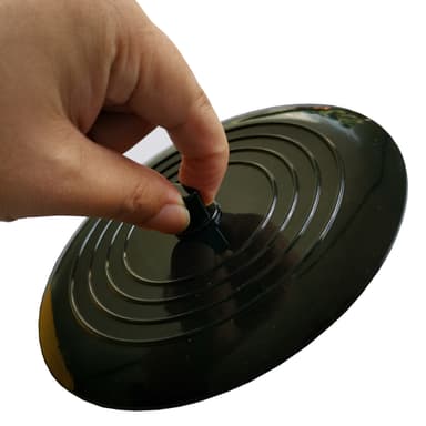 Propp til vaskekum, 15 cm Sort 15 cm