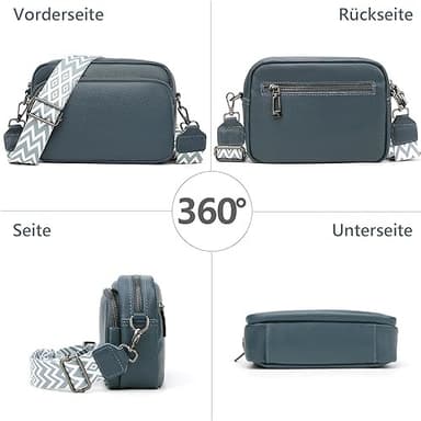 Crossbody-veske, skulderveske av kunstskinn Blå