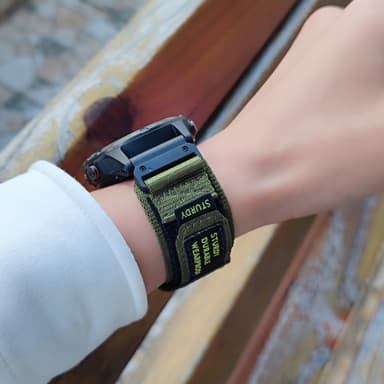 Borrelås nylon sportsstropp Garmin wtach Tre 22 mm