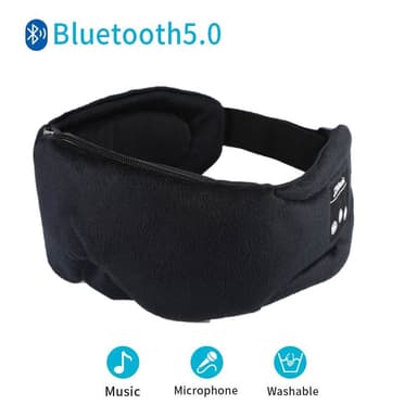 Sovemaske med hodetelefoner Bluetooth 5.0 Sort