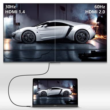 4K 60Hz adapterkabel USB C til HDMI-kabelkonverter Sort 200 x 0.93 cm 2