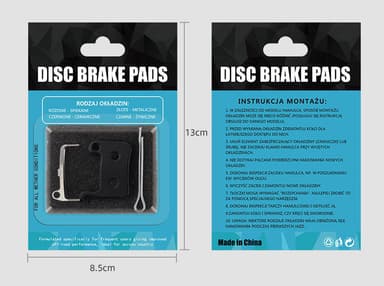 Skivebremseklosser til sykkel 1 par Sort American Hans MX3, MX4, MX5, CX5, HELIX3, X5