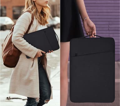 Laptop-etui 13,3 tommers i lerret Sort
