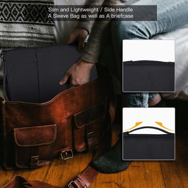 Laptop-etui 13,3 tommers i lerret Sort