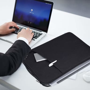 Laptop-etui 13,3 tommers i lerret Sort