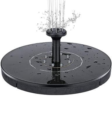 Vannfontene solcelledrevet 18 cm med hvite lysdioder