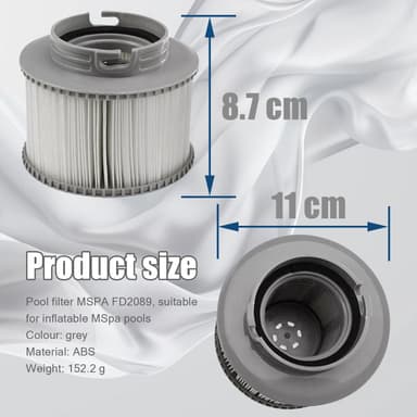 Filter for oppblåsbare Mspa-basseng 4-pack