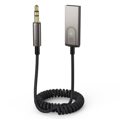 Bluetooth Aux-kabel til bilen Grå