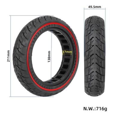 Utskifting av dekk til moped Ulip 8 1/2x2 50/75-6,1 8,5-tommers