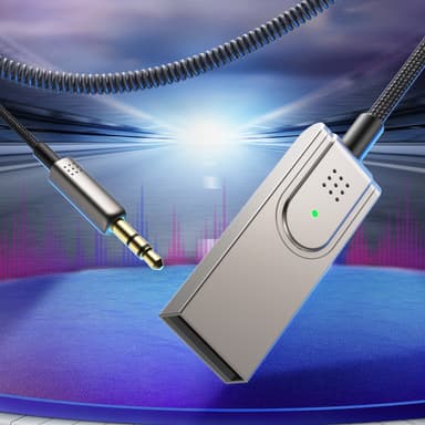 Bluetooth Aux-kabel til bilen Grå
