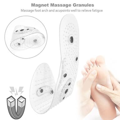 Akupressur Magnetisk Massasje Innleggssåler 1 Par Gjennomsiktig 27 cm