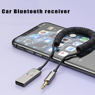 Bluetooth Aux-kabel til bilen Grå