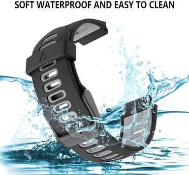 Reim til Garmin Forerunner 220/230/235/620/630 / 735XT i sort silikon