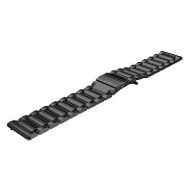 22 mm klokkerem i rustfritt stål for Samsung Galaxy Wath 3 45 mm Huawei GT4 45 mm Sort