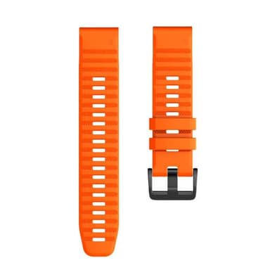 Garmin klokkereim 26 mm Fenix 6X/5X Plus/3HR/Descent MK1 silikon oransje