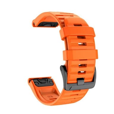 Garmin klokkereim 26 mm Fenix 6X/5X Plus/3HR/Descent MK1 silikon oransje
