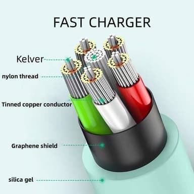 USB-C ladekabel 120W hurtiglading 1 m Gul