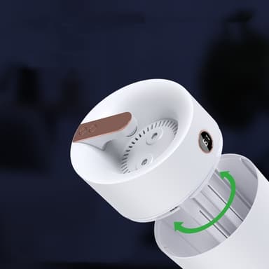 3L dual-spray luftfukter med 3 tåkenivåer, automatisk avstenging Hvit