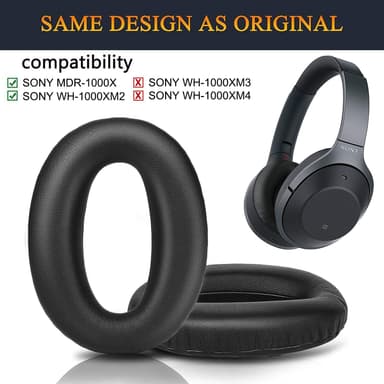 Øreputer for Sony MDR-1000X WH-1000XM2 1 par svart