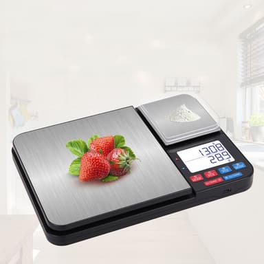 Digital kjøkkenvekt med doble veieplater 10 kg/1g og 500g/0,01g
