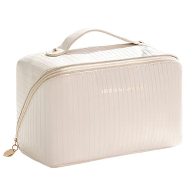 Romslig toalett/sminkeveske Beige