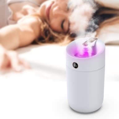 3L dual-spray luftfukter med 3 tåkenivåer, automatisk avstenging Hvit