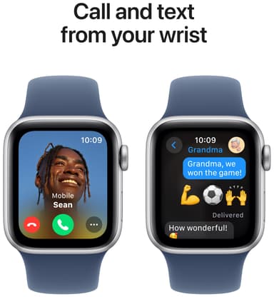 Apple Watch SE 2nd Gen 40mm LTE (Sølv Alu/Denim sport band M/L)