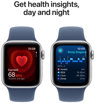 Apple Watch SE 2nd Gen 40mm LTE (Sølv Alu/Denim sport band M/L)