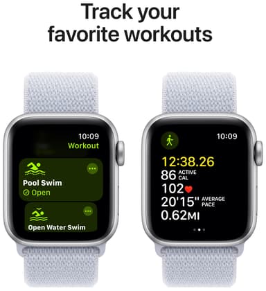 Apple Watch SE 2nd Gen 40mm GPS (Sølv Alu/Blå Sky sport loop)